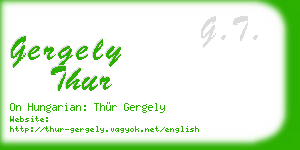 gergely thur business card